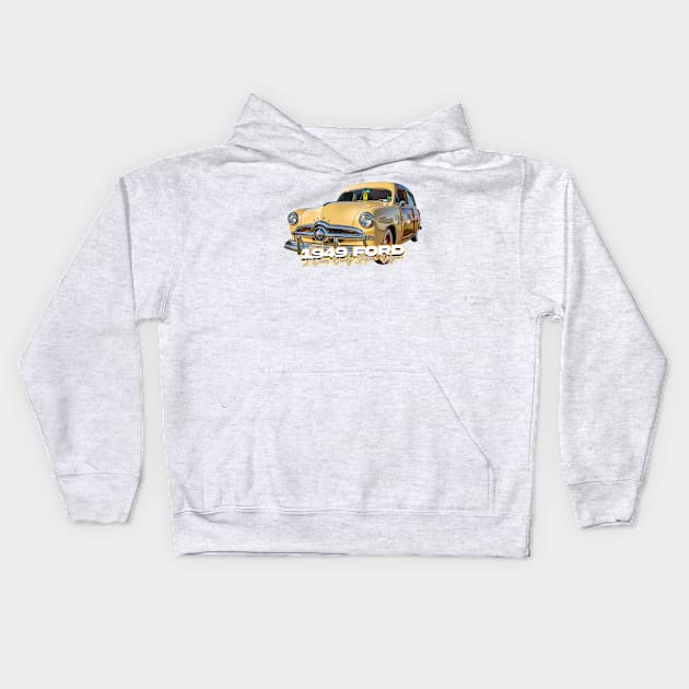 1949 Ford 2 door Woody Station Wagon Kids Hoodie by Gestalt Imagery